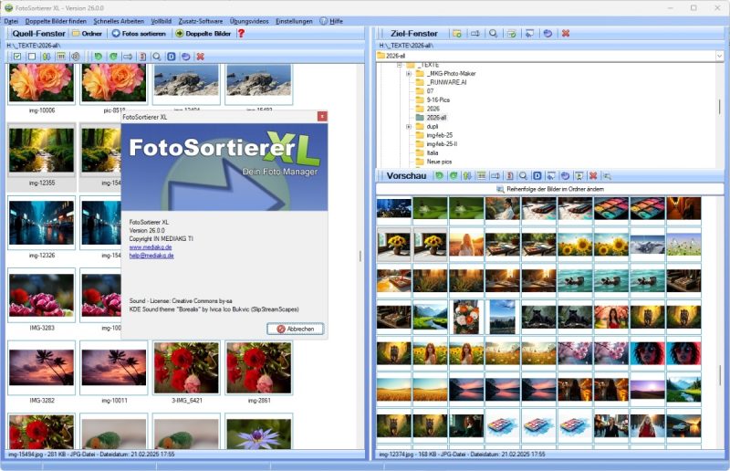 Bilder auf PC sortieren